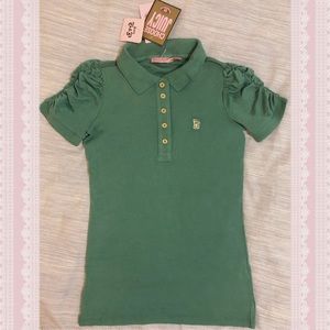 Juicy Couture Costal Drive Puff Sleeves Polo Shirt